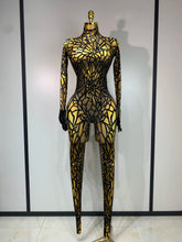 Women Sexy Stretch Glitter Rhinestones Bodycon Jumpsuit Dance Bodysuit Party Singer Stage Wear Birthday Drag Queen Costumes